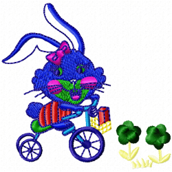 Rabbits Embroidery Design 7 Rabbits Embroidery Design 7